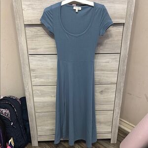 See You Monday Blue Midi Dress